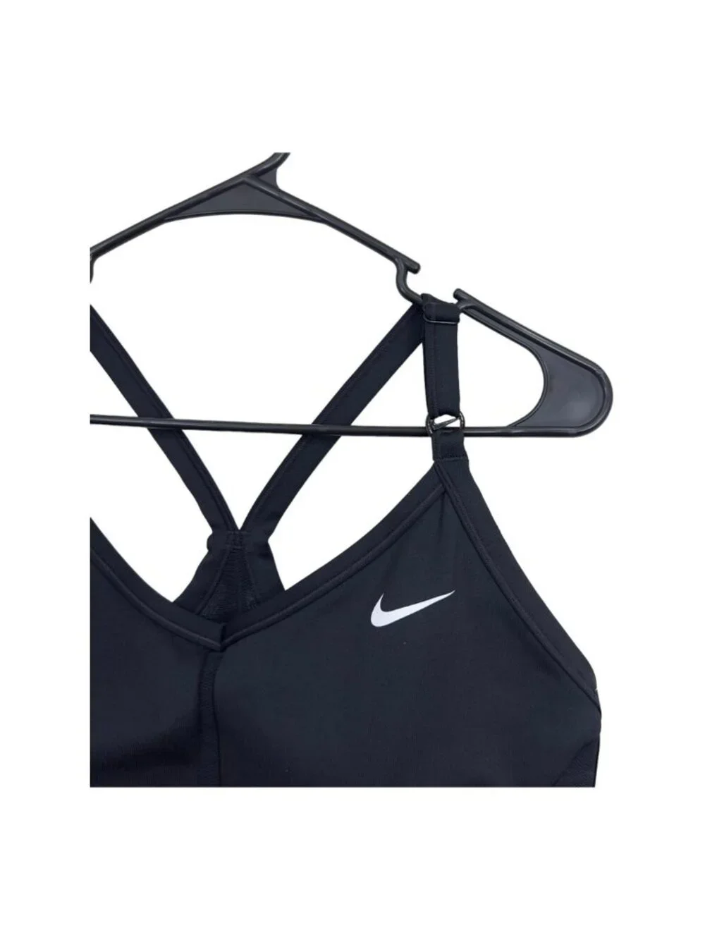 NIKE Dry Fit Women Plus Size 1X Black Racerback Sport Indy Bra DN4181 NEW W/TAGS